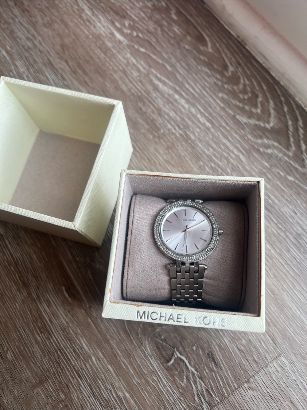 Michael Kors Silver Crystal-Accent Women's Watch